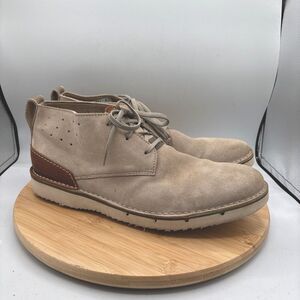 Clarks Men’s Capler Mid Calf Lace up Chukka Boot Sand Suede Size 11.5 M Casual